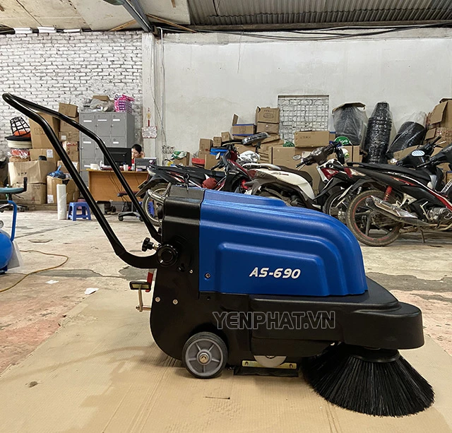máy quét rác đẩy tay mini chạy bằng ắc quy AS-690