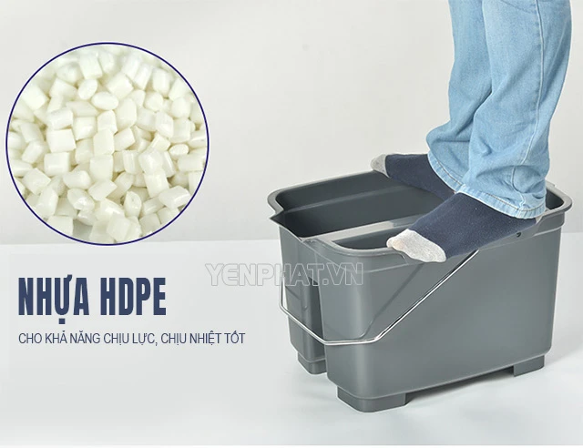 Xô lau kính 2 ngăn có độ bền vượt trội