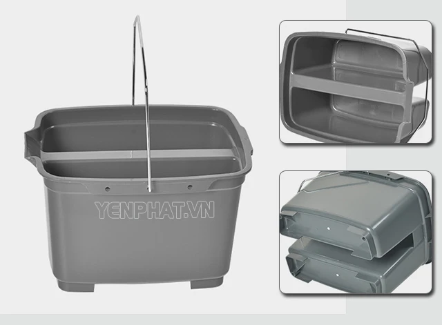 Các góc của xô lau kính 2 ngăn