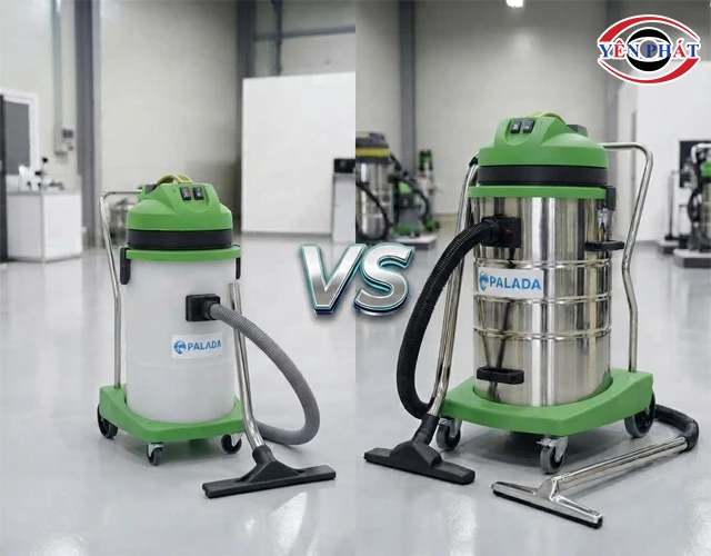 Máy thùng nhựa và thùng inox khác nhau thế nào?
