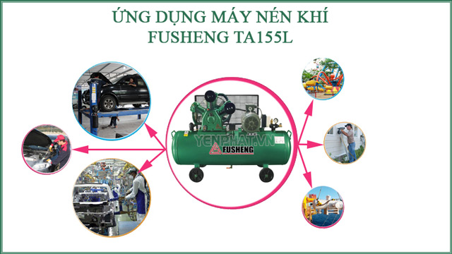 Máy nén khí Fusheng TA155L(20HP) được ứng dụng trong nhiều lĩnh vực