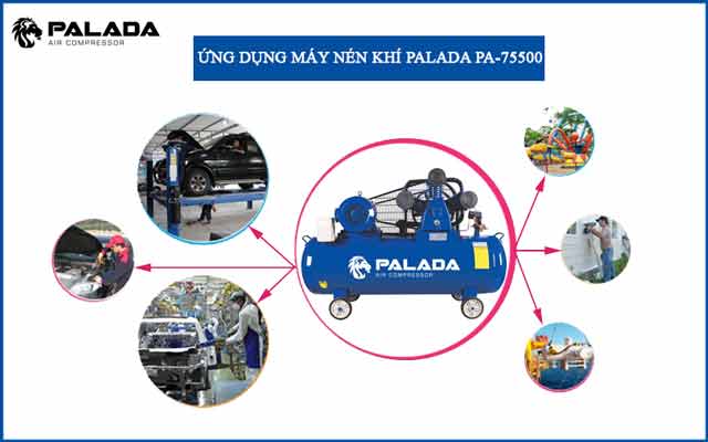 Máy nén khí Palada PA-75500 được ứng dụng trong nhiều lĩnh vực