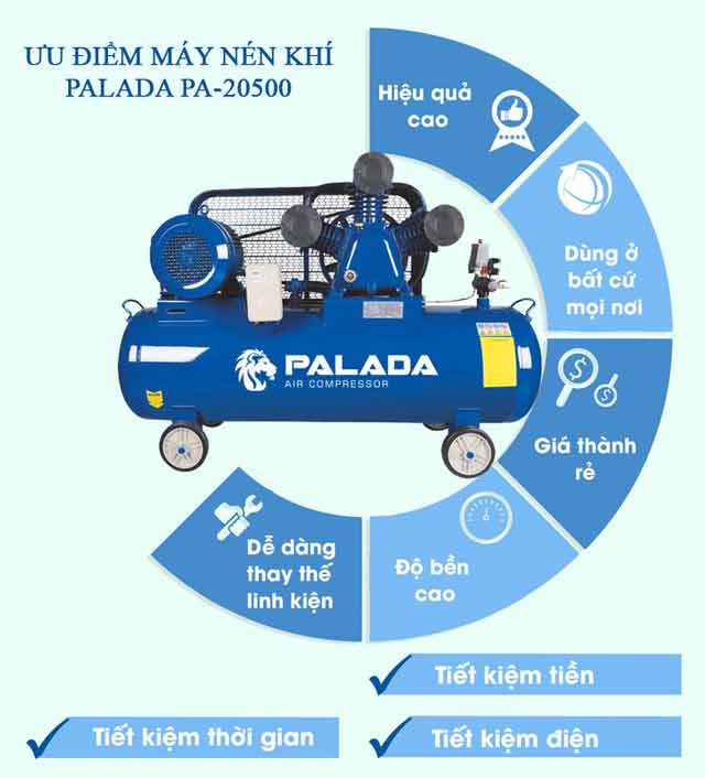 Ưu điểm của máy nén khí Palada PA-20500 
