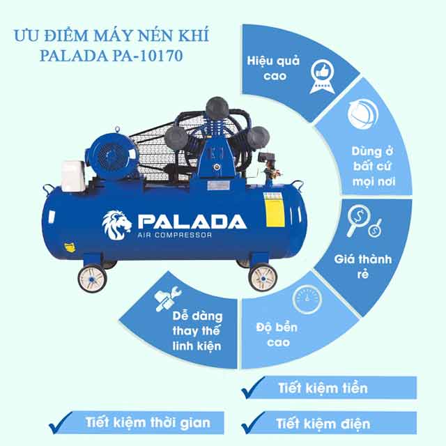 Một số ưu điểm của  máy nén khí Palada PA-10170