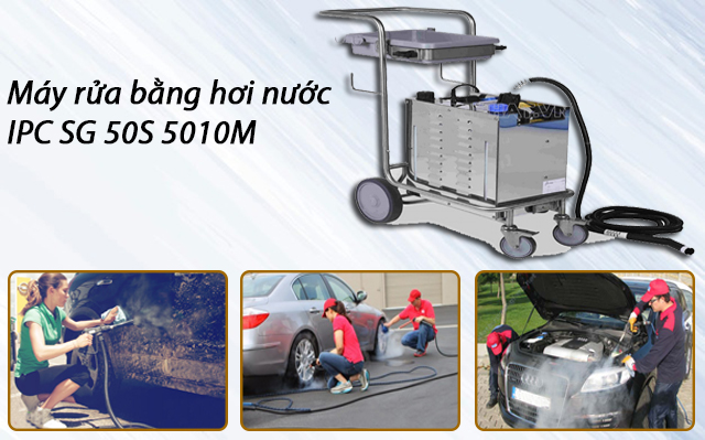 Máy rửa xe ô tô công suất lớn nhập khẩu IPC SG 50S 5010M được các tiệm rửa xe chuyên nghiệp sử dụng