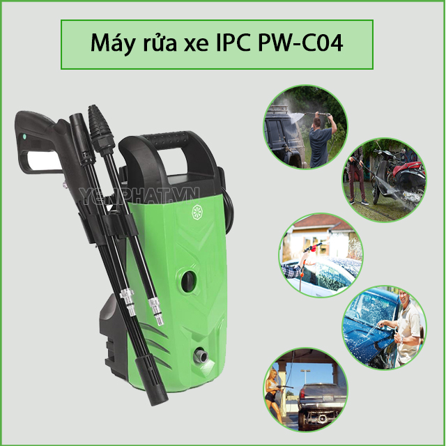 Máy xịt rửa xe mini cho gia đình chuyên nghiệp IPC PW-C04 có tính ứng dụng cao