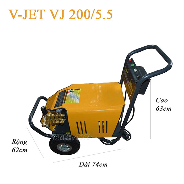 Máy bơm rửa xe ô tô công nghiệp V-JET VJ 200/5.5