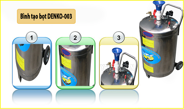 Bình tạo bọt DENKO-003 là thiết bị quan trọng trong quá trình rửa xe