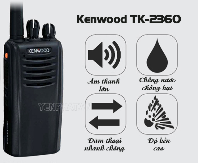 máy bộ đàm kenwood tk-2360 nhiều ưu điểm | Điện Máy Yên Phát