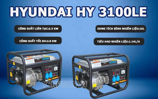 máy phát điện công nghiệp Hyundai HY 3100LE