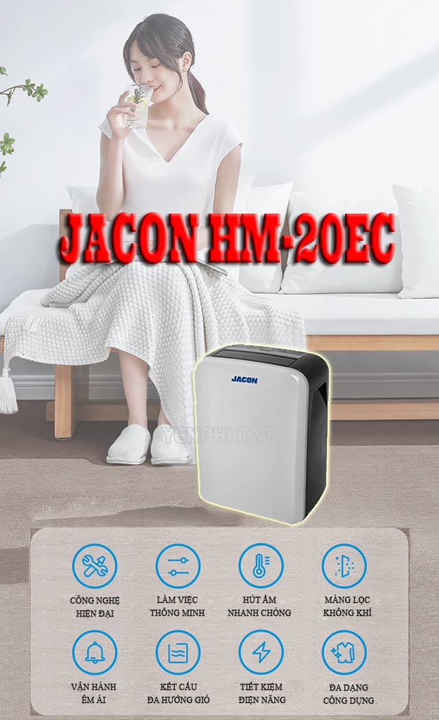 máy hút ẩm dân dụng Jacon HM-20EC