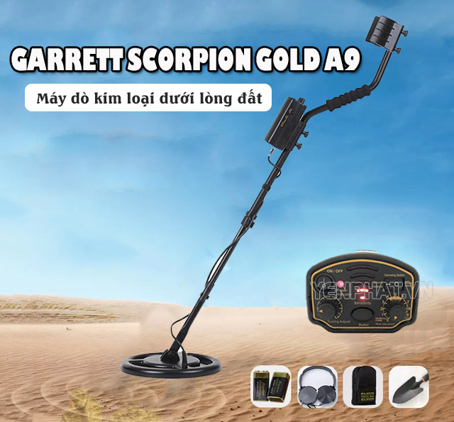 Tham khảo model máy dò kim loại dưới đất Garrett Scorpion Gold A9 (1 mét)